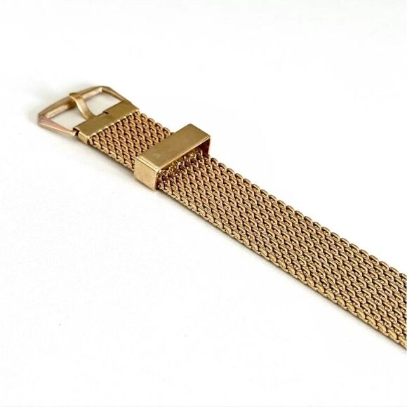 Vintage Avon Vintage Avon Gold Tone Mesh Belt Buckle Adjustable Bracelet 6" - 7" - Picture 9 of 14